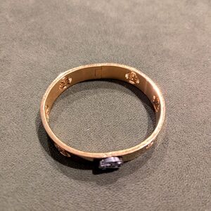 Gold plated metal bangle bracelet
